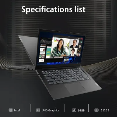 Lenovo V14 G4 (2025) 13th Gen Intel Core i7 13620H 10-Cores w/ High-Performance Processor Business Class & Pre-Installed Windows 11 - Black