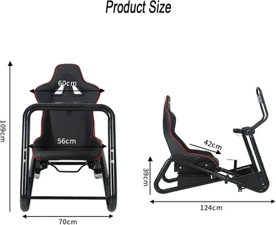 MOG Racing Chair Simulator Steering Wheel Stand BLACK