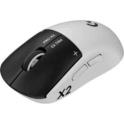 Logitech G PRO X2 SUPERSTRIKE Lightspeed Wireless Gaming Mouse, Fast Performance, Ultra Lightweight (61 g), Customizable Click Haptics, USB-C, for PC/Mac/Laptop - White