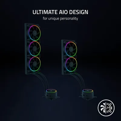 Razer Hanbo Chroma 360mm All-In-One Liquid Cooler aRGB Pump Cap Quiet Powerful aRGB Fans Silent PWM Fan RGB Chroma