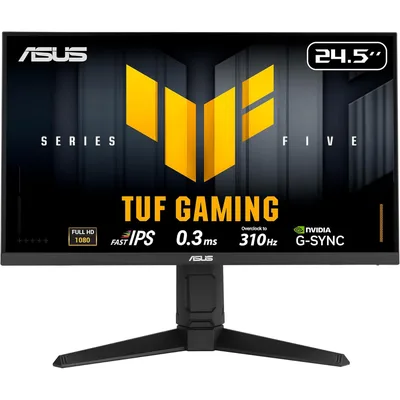 ASUS TUF Gaming VG259QMRL5A Gaming Monitor 25" Full HD Fast-IPS , 310Hz(OC), 0.3ms, G-SYNC® compatible AMD FreeSync™ Premium, ELMB SYNC, VESA DisplayHDR™ 400, 99% sRGB, Height adjustment, DisplayWidget Center, Gaming AI w/ Speakers