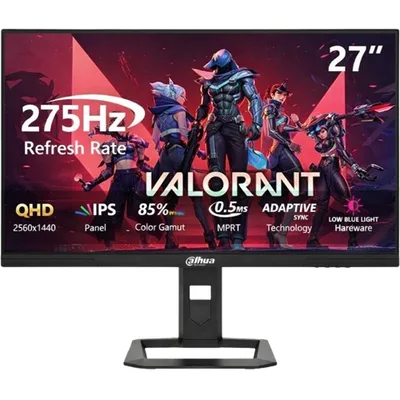 Dahua LM27-E341AY 27" IPS QHD 2K 275Hz 0.5ms 95% DCI-P3 Adaptive Sync HDR 10 Adjustable Stand w/ 2x HDMI, 2x DisplayPort - Black