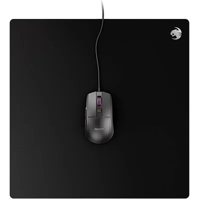 ROCCAT Sense Core Small PC Gaming Mousepad, Non-Slip Rubber Back, Balanced Micro-Weave Cloth Surface, Durable Computer Desk Mat, Square (450 x 450 x 2mm) Black