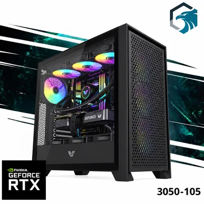 EC Power 3050-105 Gaming PC NEW 12Gen Intel Core i5 10-Cores w/ Nvidia RTX 3050 6GB DDR6 & Advance Air Cooler