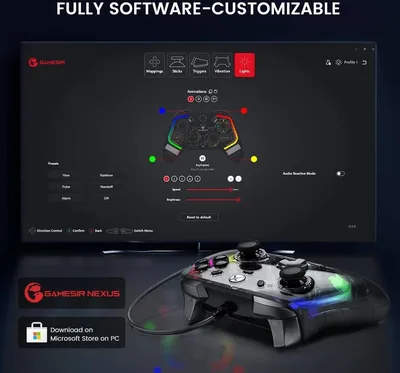 GameSir Kaleid Wired Controller for Xbox Series X|S, Xbox One,Windows 10/11 & Steam, Plug and Play Gaming Gamepad, Transparent Video Game Controller with Hall Effect Joysticks/Hall Trigger