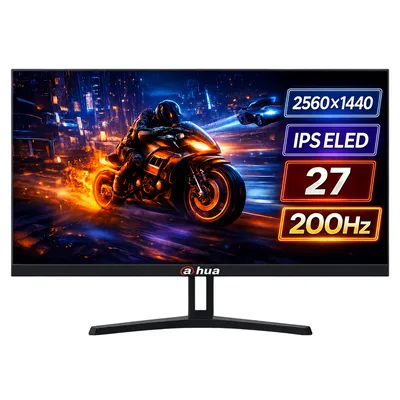 Dahua Gaming Monitor 27" QHD 2K (2560 x 1440) Display 95% DCI-P3 Color 200Hz Refresh Rate IPS Panel 1ms fast response time  