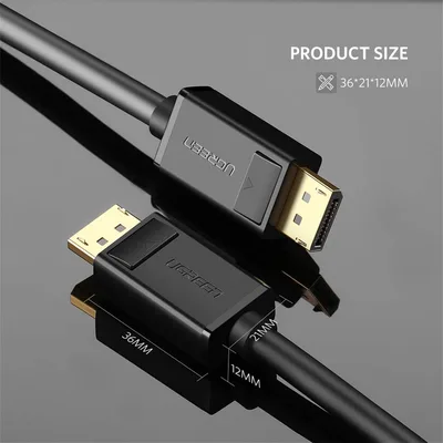 UGREEN DP to DP Cable 4K 60Hz UHD DisplayPort Male to Male Monitor Video Cable Compatible with 1080P Full HD for PC Host, HP Laptop, Graphics Card and All Your DP Enabled Devices - DP 1.2 Version 3M