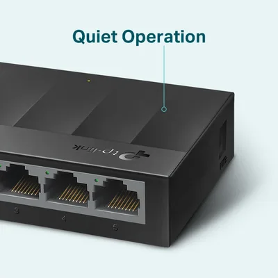 TP-Link LS1005G Litewave 5 Port Gigabit Ethernet Switch | Desktop Ethernet Splitter | Unshielded Network Switch Plug & Play Fanless Quiet Unmanaged - Black