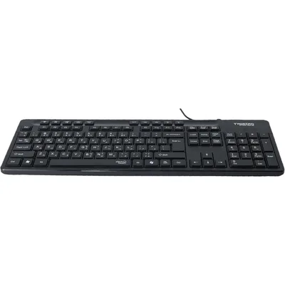 Twisted Minds K19 Kavara Series 2in1 Wired Keyboard & Mouse Combo, 114 Keys, English/Arabic Layout, 10 Multimedia Shortcut Keys, Adjustable DPI Mouse, 1.55m Cable Length, Black