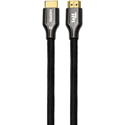 Twisted Minds HDMI 2.1 Cable, 2 Meter, 8K@60Hz, 4K@120Hz, 48Gbps Bandwidth, Male-Male, 24K Gold-Plated Connector, Double-Shielded, Tinned Copper Conductor, eARC, VRR, HDR+, 3D | TM-Z8KHDMI-2M