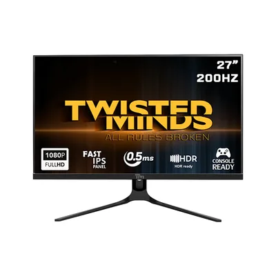 Twisted Minds Supreme Series Flat 27" FHD, 200HZ, 0.5MS, Fast IPS, HDMI 2.1 Gaming Monitor