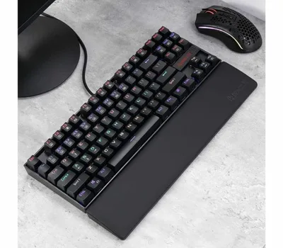Redragon P036 Meteor M Keyboard Wrist Rest Pad Soft Memory Foam w/ Anti-Slip Rubber Base For 80% 87 Keys Compact Size