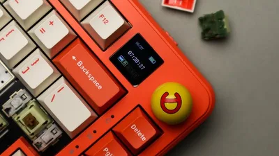 Ajazz AK820Max LCD Avocado Switch Mechanical USB wired / 2.4G wireless / Bluetooth 5.0 / Keyboard – Orange