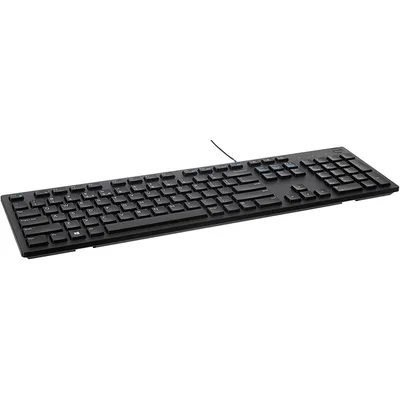 Dell KB216 Wired Multimedia Keyboard - Full-Size Layout with USB Interface, Chiclet Keys, Spill Resistance with 3 Indicator Lights| Plug and Play English Arabic 
