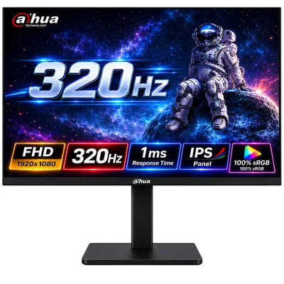 DAHUA LM25-E241A 25" IPS Full HD up to 320Hz 1ms Ultra-Thin 95% DCI-P3 300nits Adaptive Sync Hight Adjustable Stand w/ 2x Display Port & 2x HDMI 2.1 Interface , Black