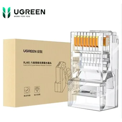 UGREEN NW120 Cat 6 Crystal Ushielded RJ45 Modular Plugs -100 Pcs