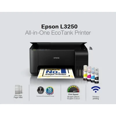 Epson EcoTank L3250 Wi-Fi All-in-One (Copy/Print/Scan) Ink Tank Printer (Black)