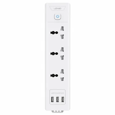 Marsriva Power Strip (3 Sockets + 3 USB // 3m Power Cord) [ LC-PS303 EU ]