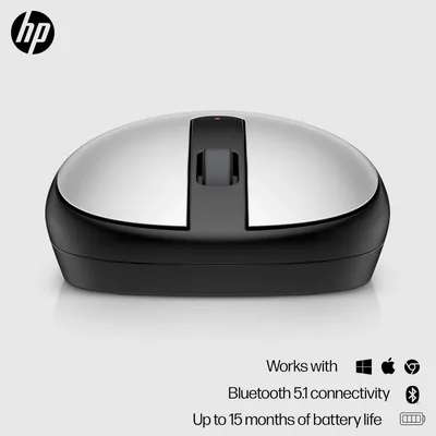HP 240 Bluetooth Mouse Swift Pair Compact Size Portable Mouse 1600 DPI For Windows & Mac Silver
