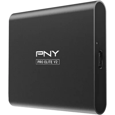 External Drives PNY Pro Elite V2 1TB USB 3.2 Gen 2x1 Type-C Portable Solid State Drive 