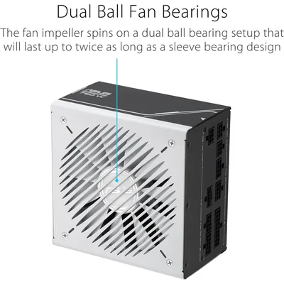 ASUS Prime 750W Gold ATX 3.0 Fully Modular 80+ Gold Certified Dual Ball Bearings Two Color Options in One