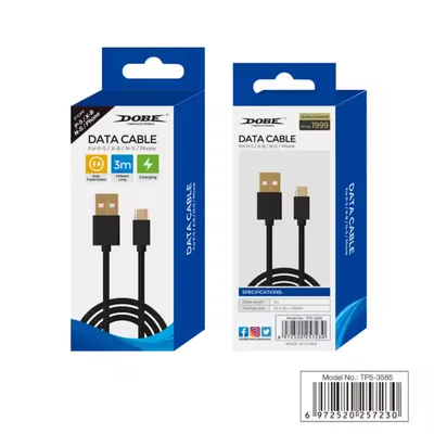 DOBE 3M USB-C Charger Cable Data Transmission Line for PS5/Switch Pro/Xboxes Controller Phone Charging Cable TP5-3585