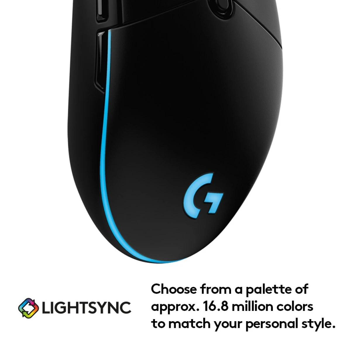 Logitech G102 Light Sync Gaming Customizable RGB Lighting 6 Programmable Buttons Gaming Grade Sensor 8,000dpi Tracking Light Weight - Black