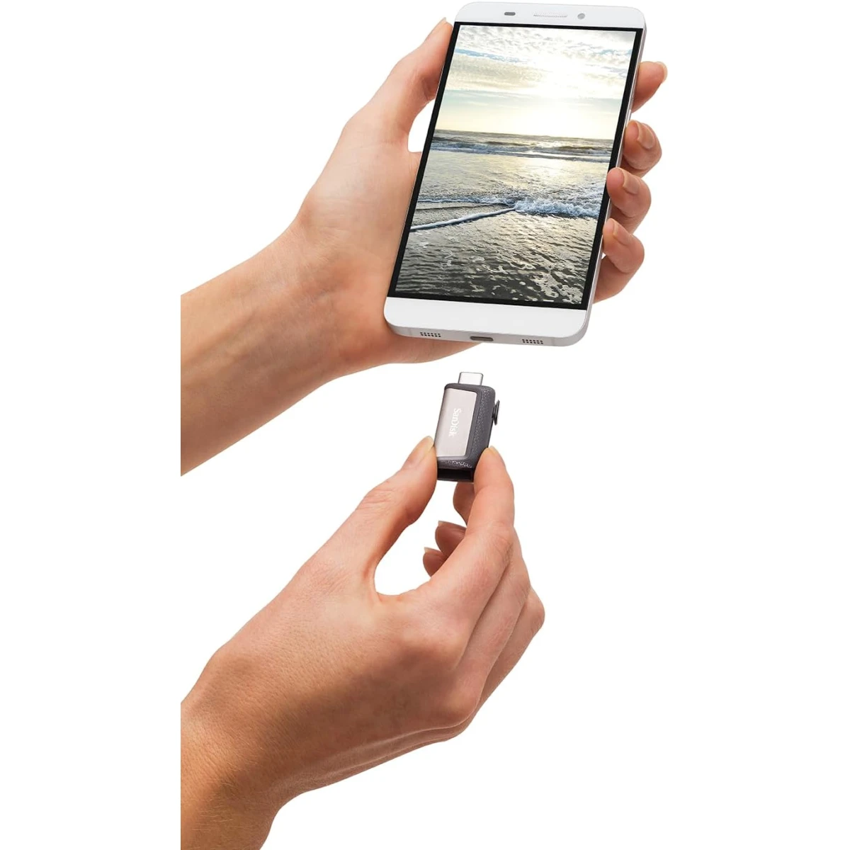 SanDisk Ultra 128GB Dual USB Type-C & USB Flash Drive, Speed Upto 150Mbps For Easily Free up Space On Your iPhone 15 Plus/Pro/Max or USB Type-C Smartphone