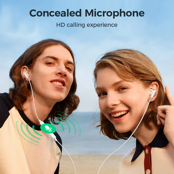 JOYROOM JR-EW01 Wired Series Half In-Ear Wired Earphones-White