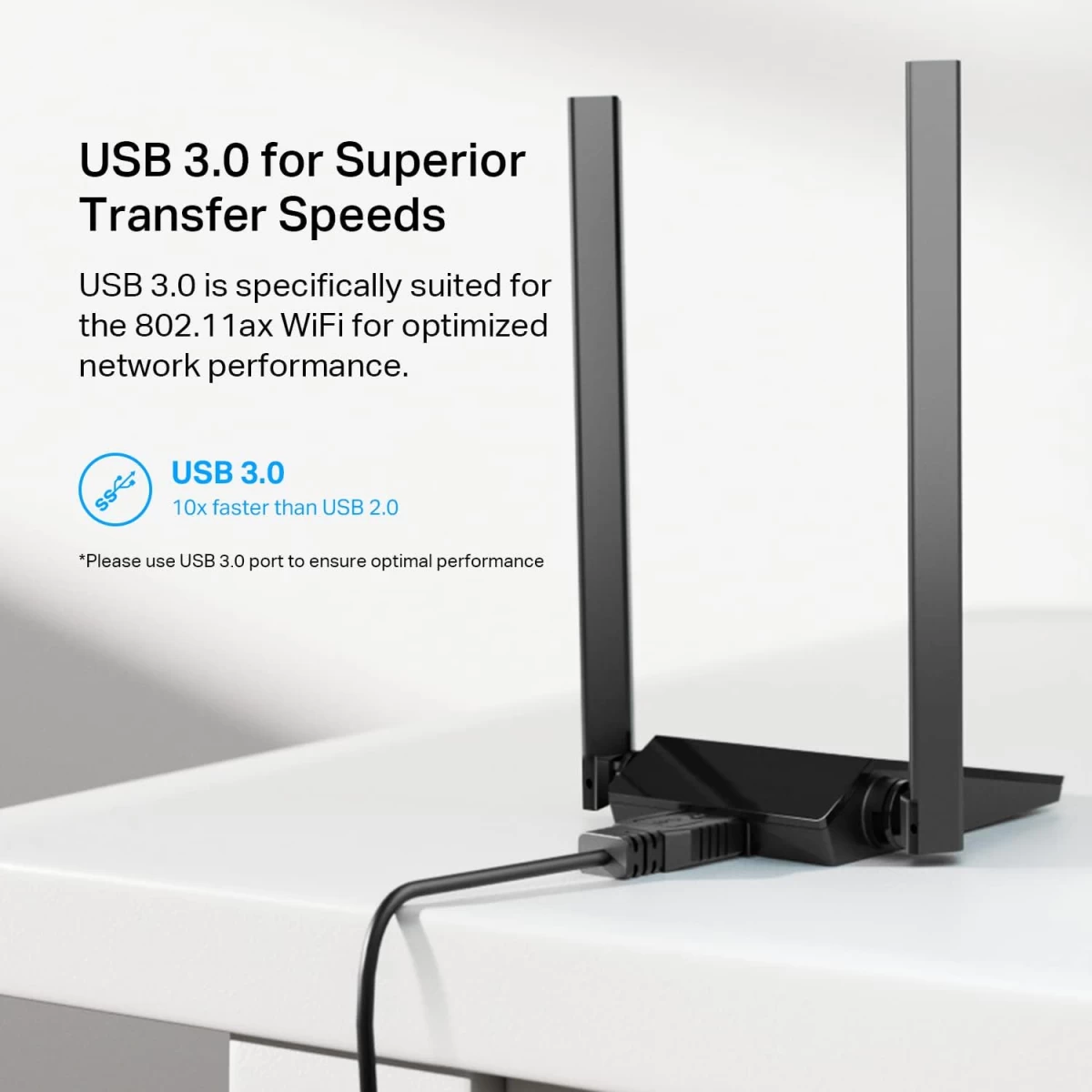 TP-Link Archer TX20U Plus AX1800 WiFi 6 USB Adapter 2.4GHz & 5GHz High Gain Dual Band 5dBi Antenna WPA3 For Windows 11&10