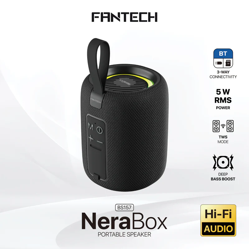 FANTECH(BS157)-NeraBox 5W RMS PORTABLE SPEAKER - Black