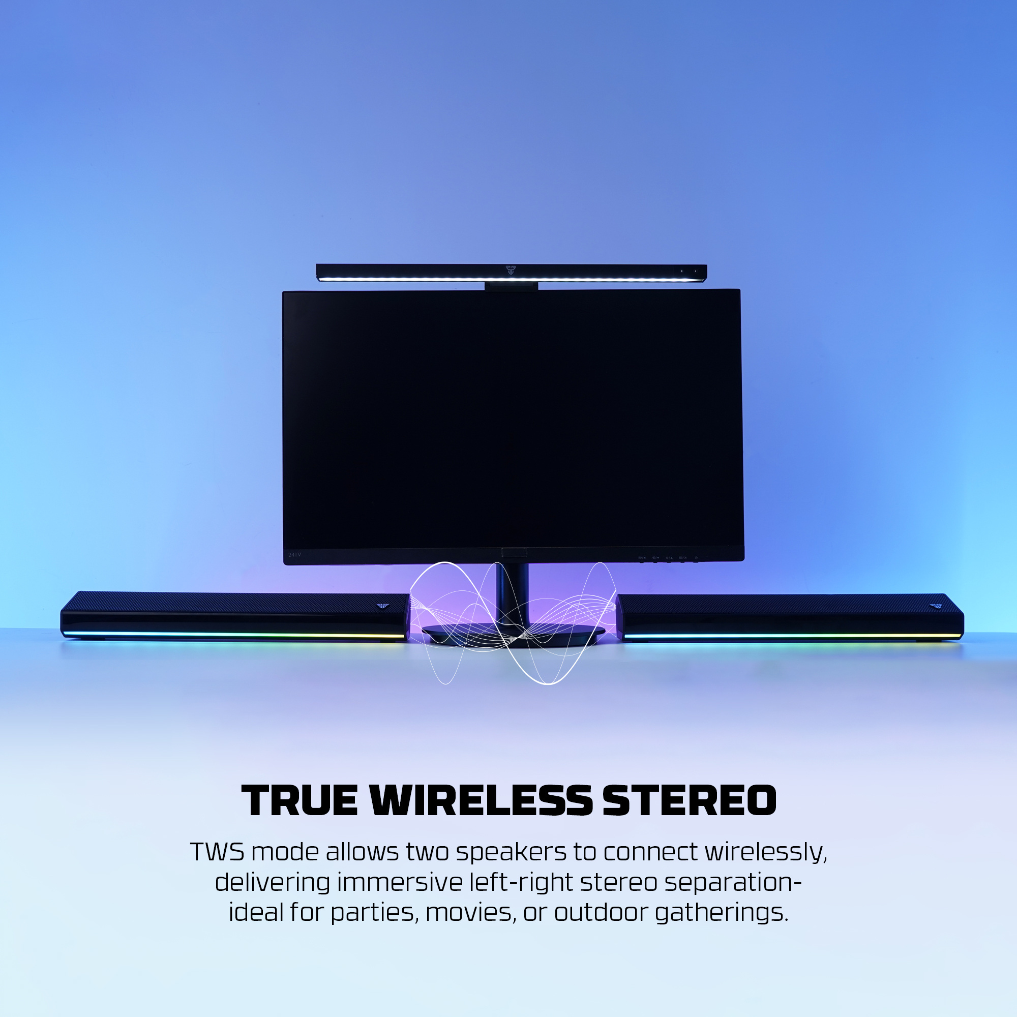 Fantech Groove Bar Pro BS162 BT Version 5.4 Portable Gaming Speaker Black