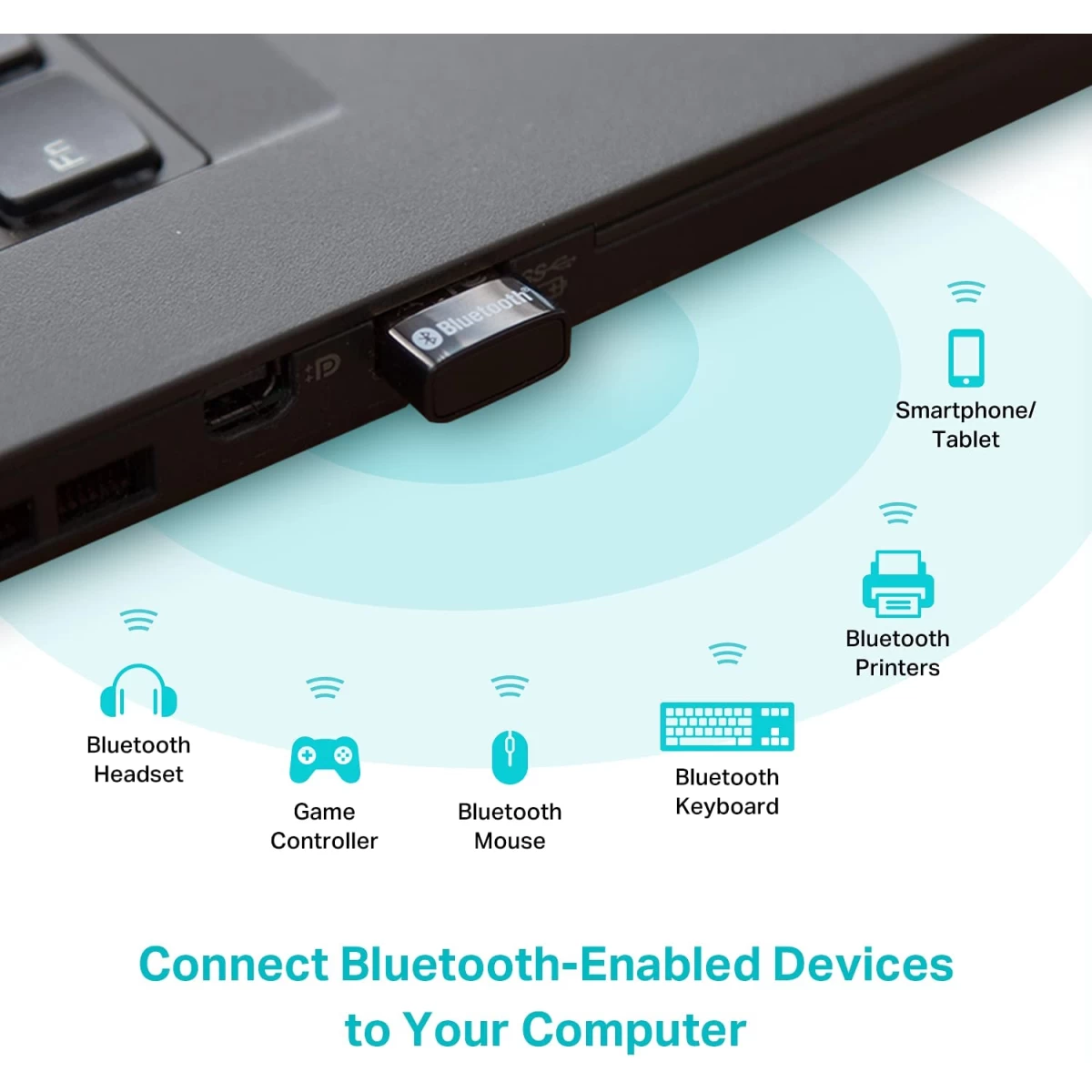 TP-Link UB500 USB Bluetooth Adapter for PC Supports Computer, Headsets, Speakers, PS4/ Xbox Controllers