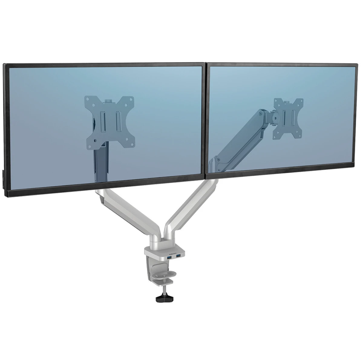 Fellowes Platinum Series Adjustable Dual Monitor Arm - White