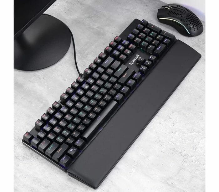 Redragon P037 Meteor L Keyboard Wrist Rest Pad Soft Memory Foam w/ Anti-Slip Rubber Base For 100% 104 Keys Compact Size