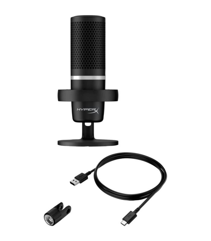 HyperX DuoCast RGB USB Condenser Microphone Cardioid Pop Filter Gain Control For PC, PS5, PS4, Mac