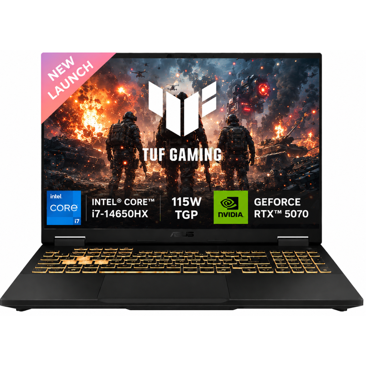 ASUS TUF Gaming F16 (2025) FX608JPR-WH74 14Gen Intel Core i7 14650HX 16-Cores w/ Nvidia RTX 5070 8GB DDR7 & IPS 165Hz Display - Gray