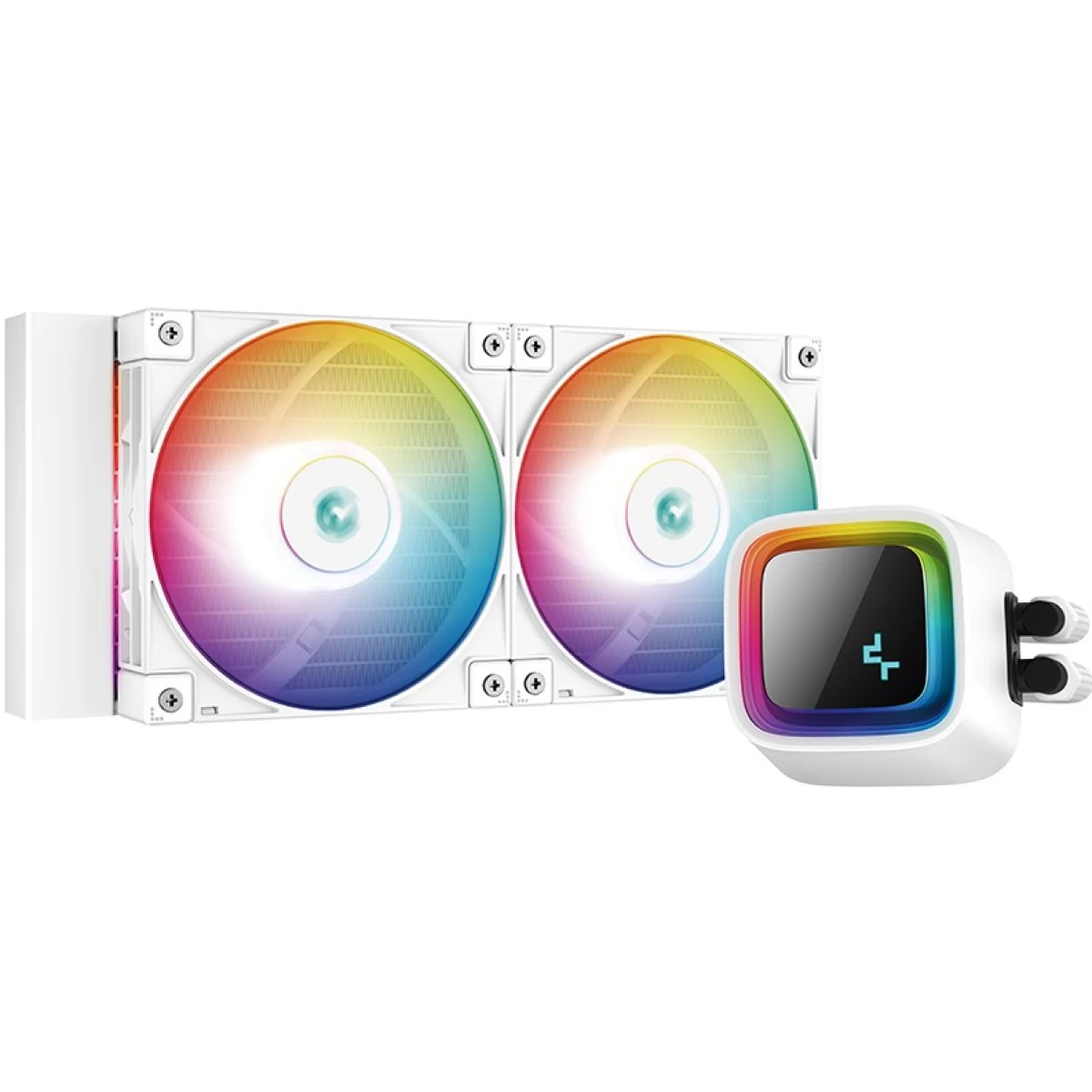 DeepCool LE520 Liquid Cooler 220W TDP AIO 240mm ARGB PWM Fan Copper Heatsink Aluminium Radiator Anti-Leak Tech CPU Water Cooler Intel & AMD - White