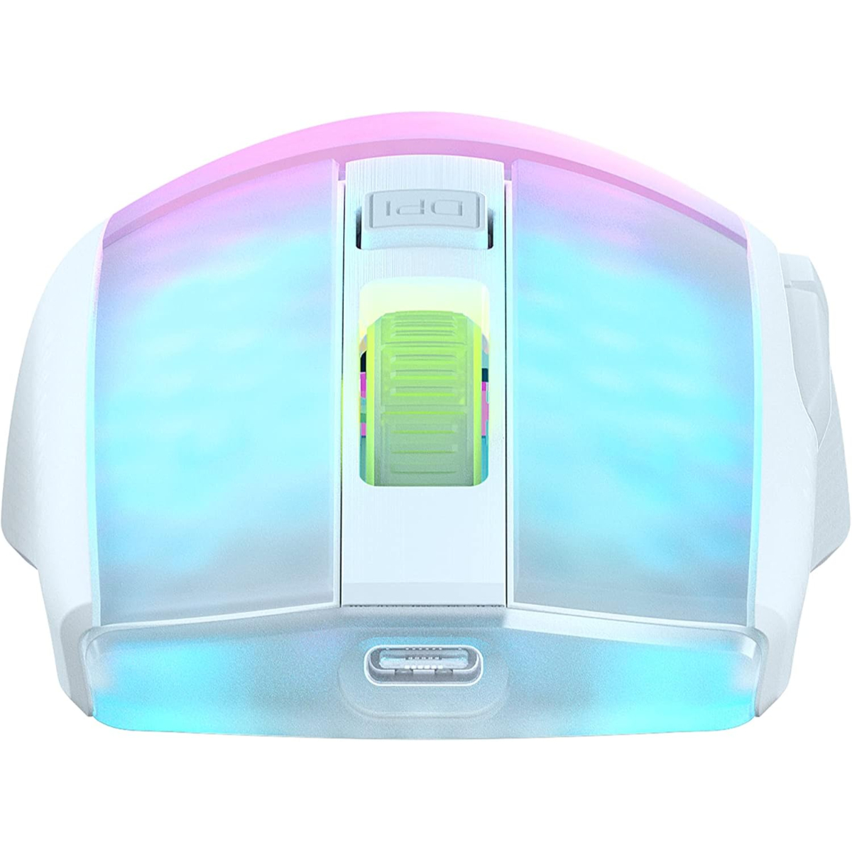 ROCCAT Burst Pro Air Lightweight Symmetrical Wireless RGB Gaming Mouse with 19K DPI Optical Owl-Eye Sensor, Optical Switches, Titan Wheel, 81-Gram Weight White