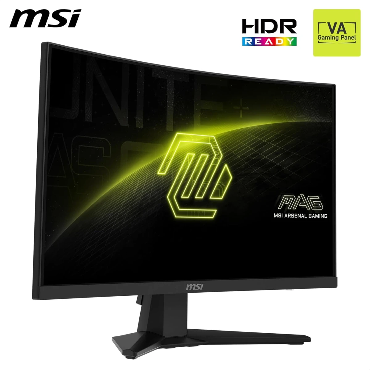 MSI MAG 244C 24" Curved 1500R Full HD 180Hz 1ms HDR Ready AMD FreeSync Frameless Night Vision w/ Anti-Flicker & Less Blue Light - Black