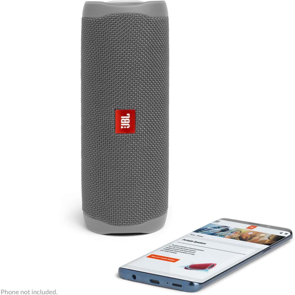 JBL FLIP 5 Waterproof Portable Bluetooth Speaker JBL Original, Powerful Sound Pro Sound WaterProof 12 Hours Battery Life - Gray