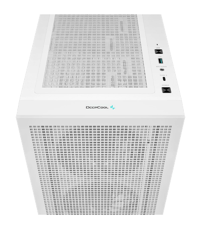 Deepcool CH560 Digital Mid Tower High Air Flow w/ 3x140mm + 1x120mm ARGB Fans Real-time Dual Status Digital Display - White