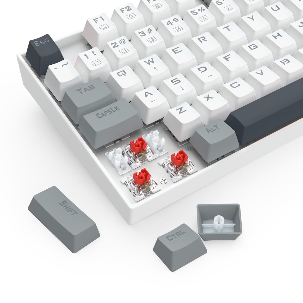 Redragon K552 WGL-R KUMARA Edition,Wired LED Mechanical Gaming Keyboard with High-precision machinery manufacture, Double injection keycaps,Full key conflict free - Red Switch