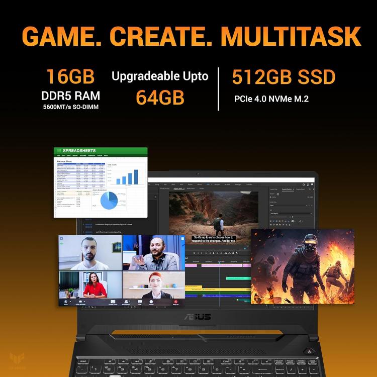 ASUS TUF A16 (2025) AMD Ryzen 7 7445HS, Gaming Laptop Nvidia RTX 4050 6GB DDR6 & IPS 144Hz Display 16" Mecha Gray Windows 11 Home