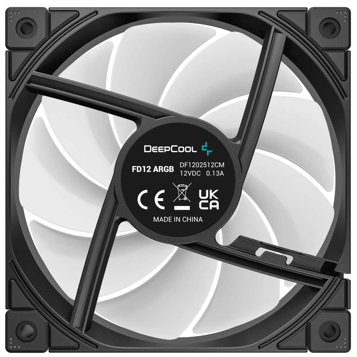 DeepCool FD12 ARGB 120mm Fan Speed: 400~2050 RPM Airflow: 63.6 CFMFan - Air Pressure: 2.56 mmAq - Fan Connector: 4-pin PWM Hydro Bearing, Pack of 3, Black