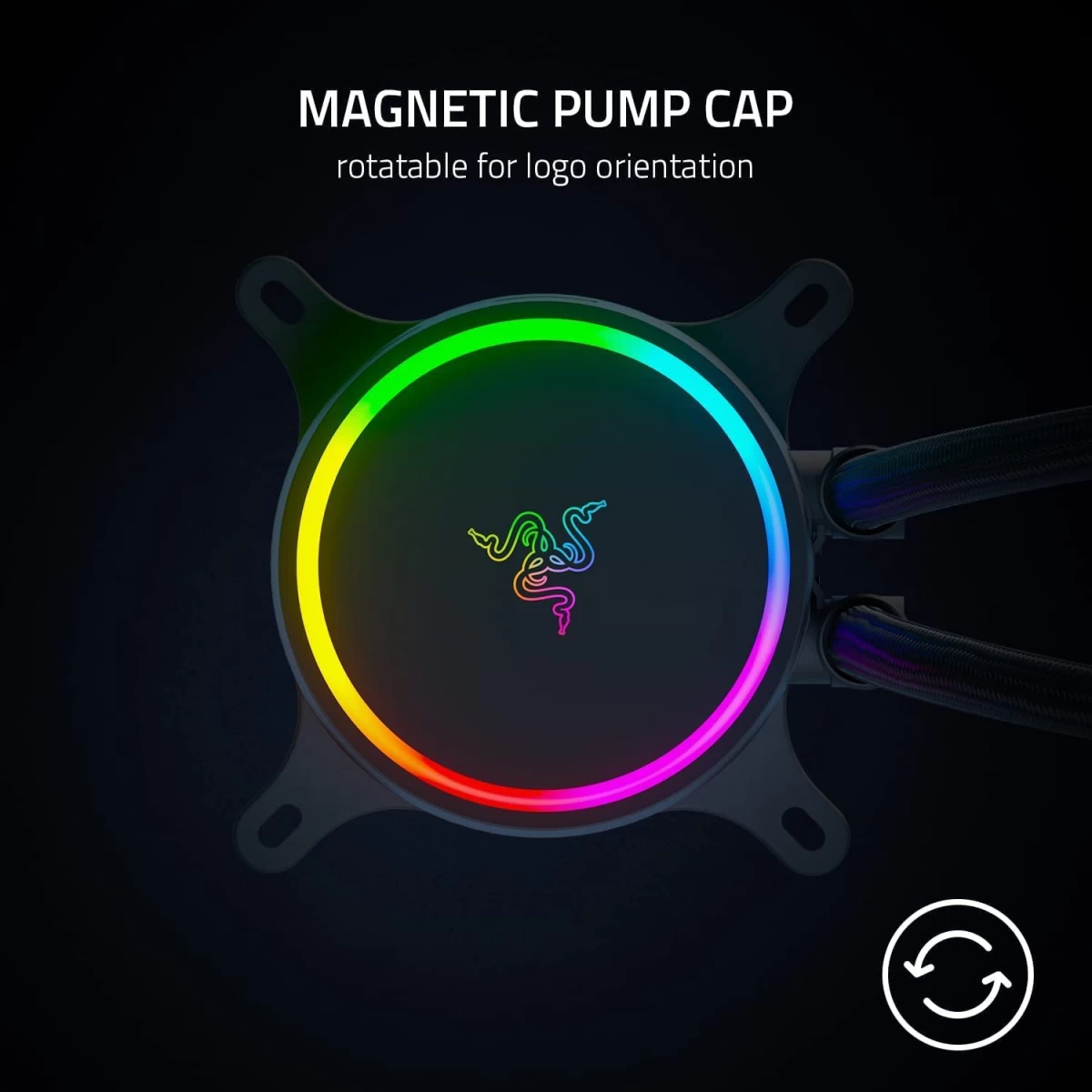 Razer Hanbo Chroma 360mm All-In-One Liquid Cooler aRGB Pump Cap Quiet Powerful aRGB Fans Silent PWM Fan RGB Chroma