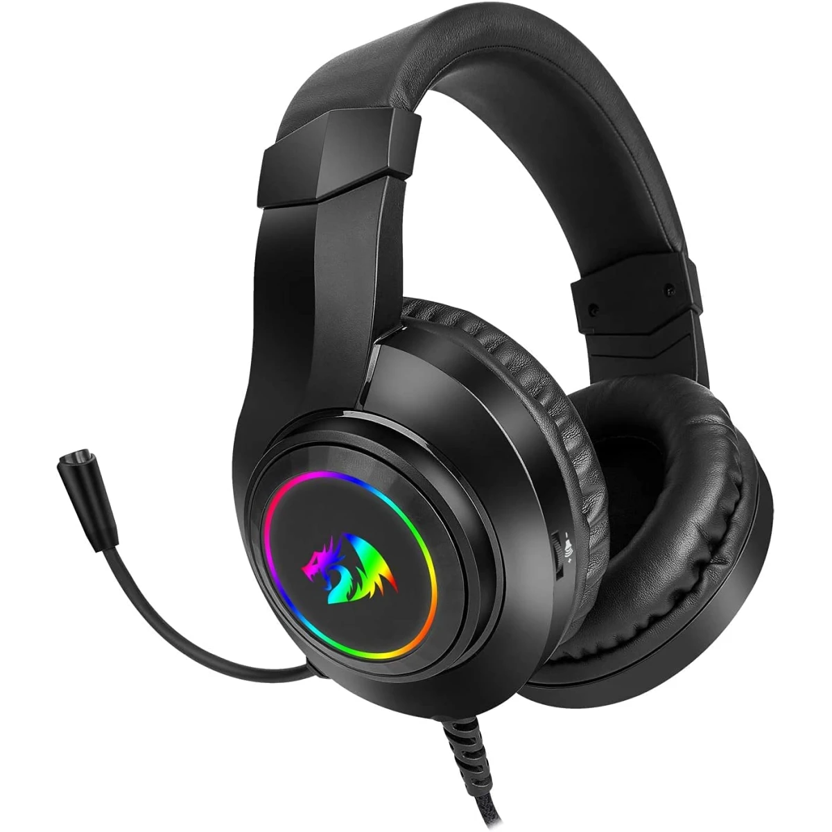 Redragon H260 HYLAS RGB Wired Headset with Mic Support Xbox, Nintendo , PS4, PS5, PCs, Laptops (Black)