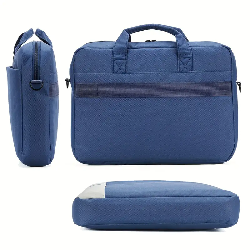 Large Space Laptop Bag Shoulder Bag, Okade 3 Layer Sponge Shockproof Padding Trolley Business Style Bag, For Commuting Office Trip, College Gift, Going Out Men Women Briefcase
