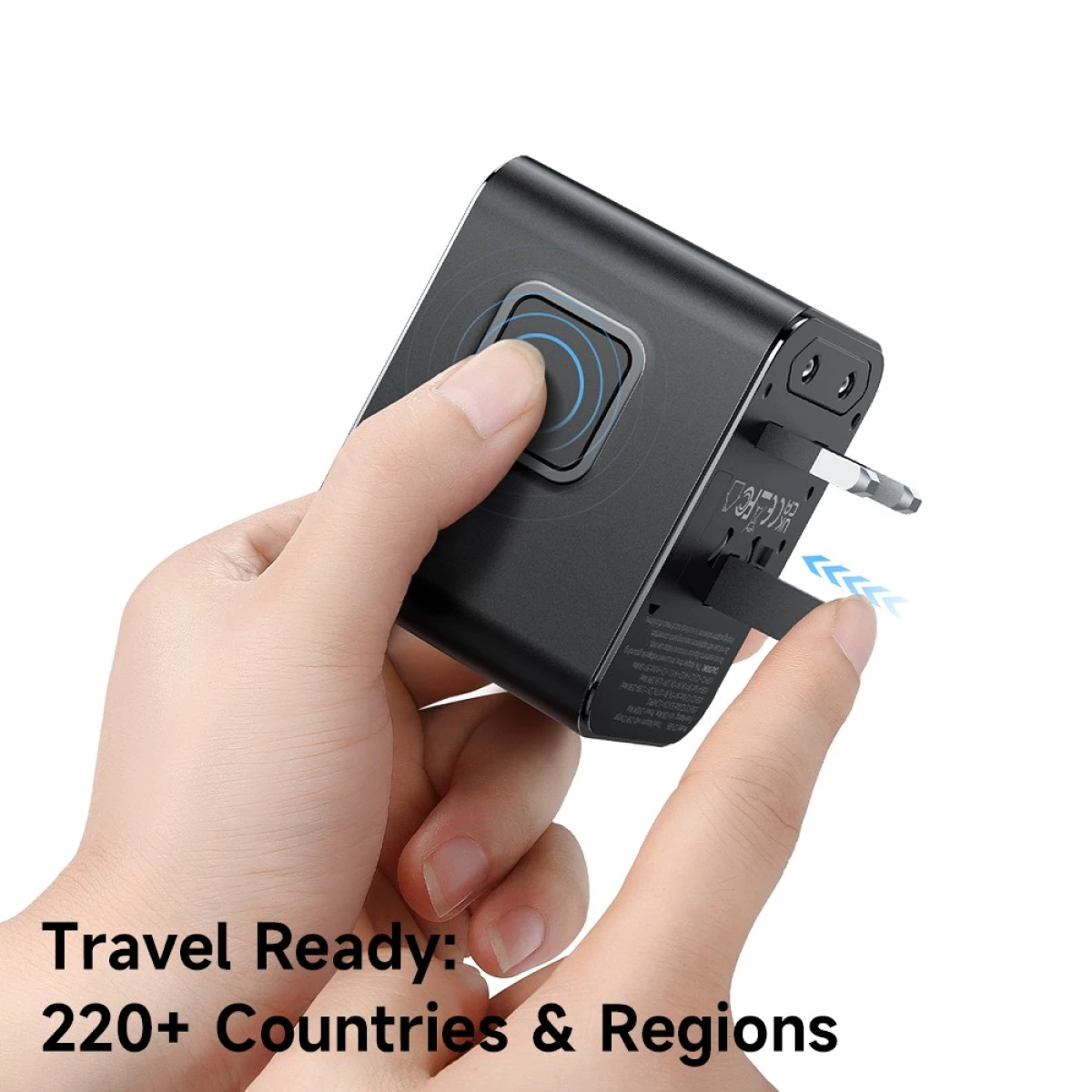 Mcdodo CP-326 MDD G5 Series 25W 2 USB-C + 1 USB-A Universal Travel Power Adapter Charger with USB-C to USB-C Cable - Black