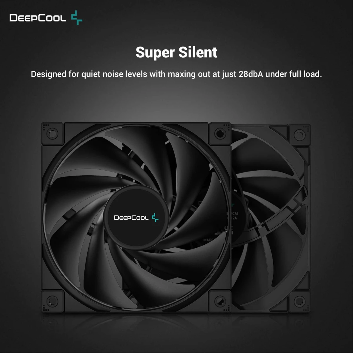 DeepCool FK120 120mm 1850RPM 69CFM 4-Pin PWM High Performance For Cases & CPU Coolers - Black